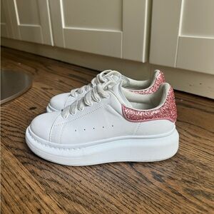 Alexander McQueen Kids Oversized Leather Sneakers